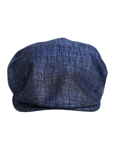 Blue Cotton Stretch Newsboy Hat