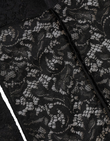 Black Floral Lace Whole Head Wrap Hat