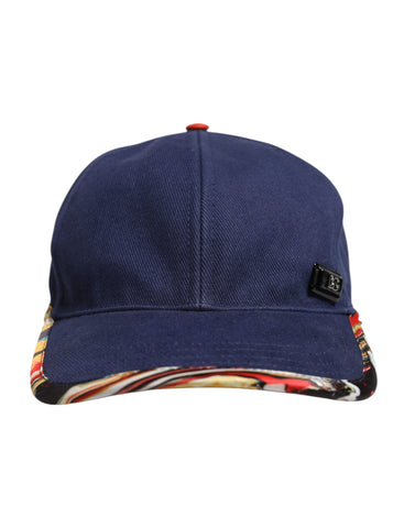 Blue Cotton 6 Panels Baseball Cap
