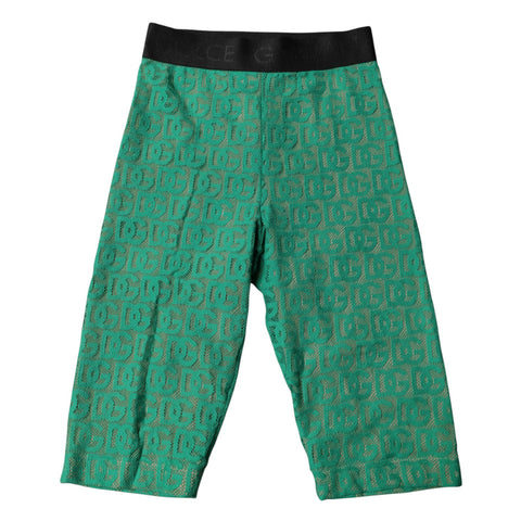Green Logo Monogram Cropped Tights Underwear