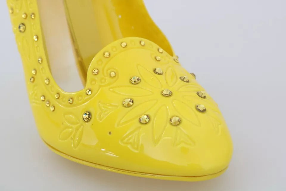 Yellow Crystal Heels CINDERELLA Shoes