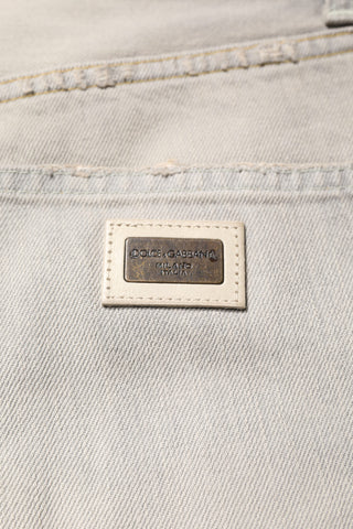Light Gray Cotton Skinny Denim Jeans