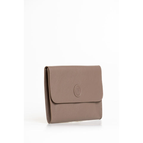 Trussardi 72B000432Y000062_B267Mud designer handbag by Jag Couture London - New York, showing textured leather with silver hardware.