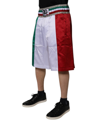 Multicolor Italia Polyester Bermuda Shorts