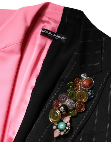 Multicolor Patchwork Embellished Coat Jacket