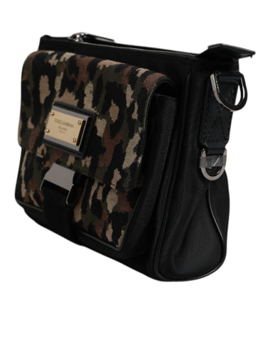 Multicolor Leopard Jacquard Crossbody Bag