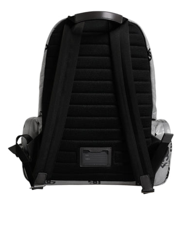 Polyester Gray Black DG Logo Plaque Backpack Bag