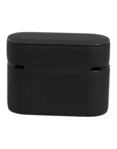 Black Orange Silicone Embossed Logo Airpods Case