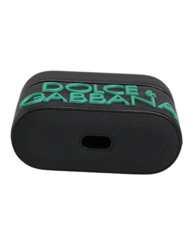 Black Orange Silicone Embossed Logo Airpods Case