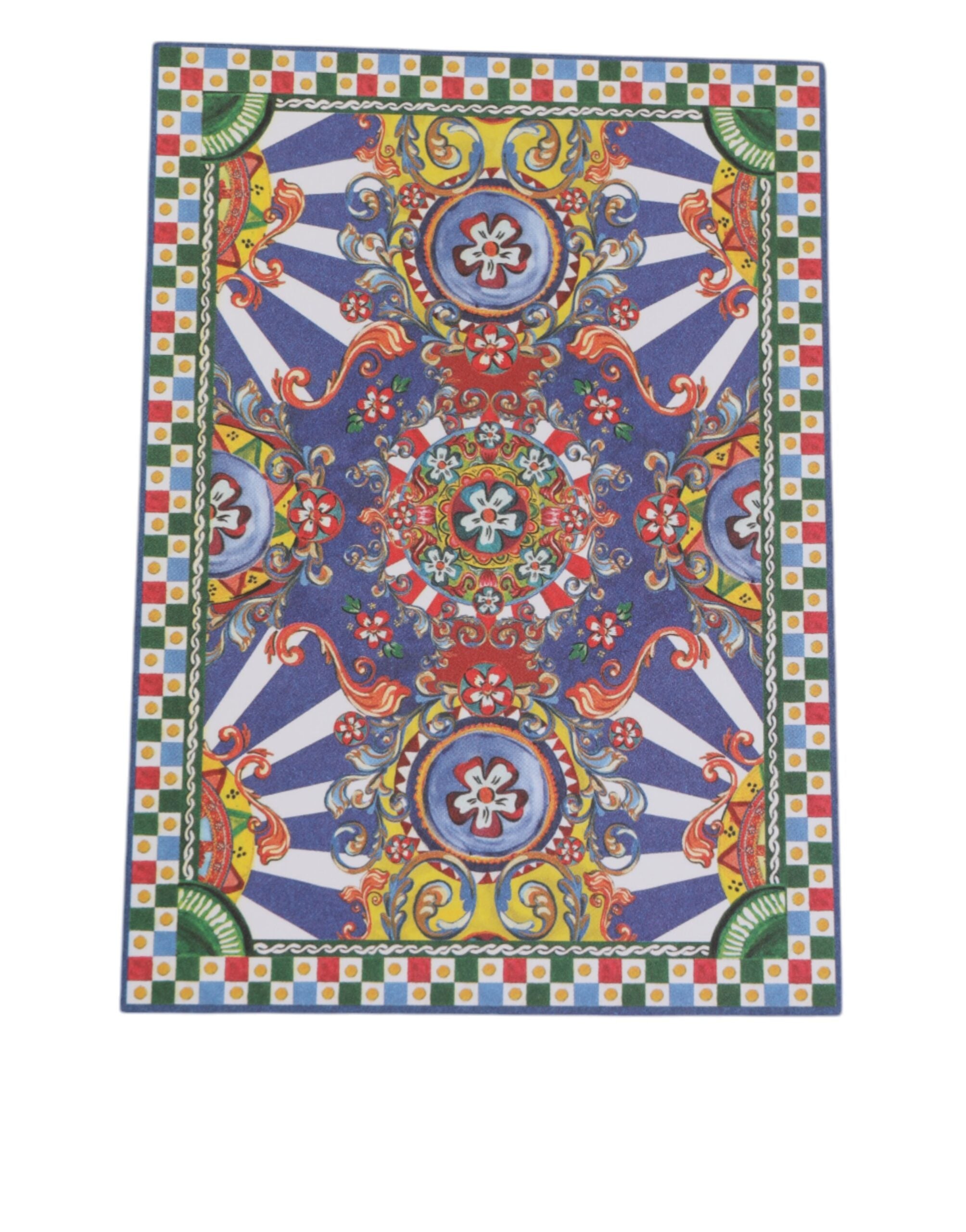 Multicolor Carretto Siciliano Envelope Post Card Holder