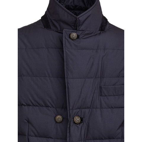 Blue Polyester Coat