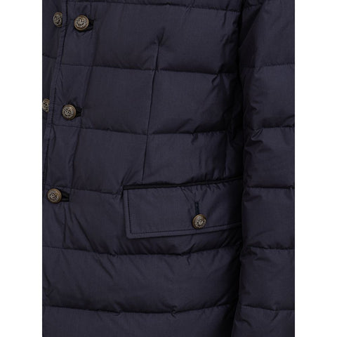 Blue Polyester Coat