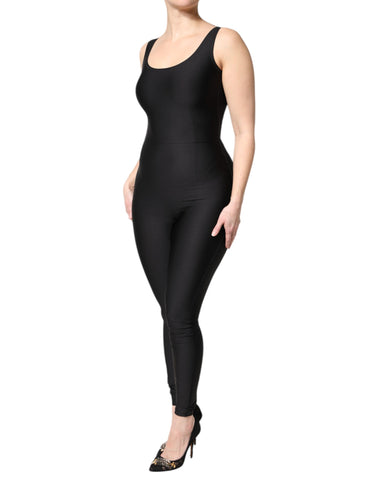Black Sleeveless Bodycon Women Jumpsuit Dress