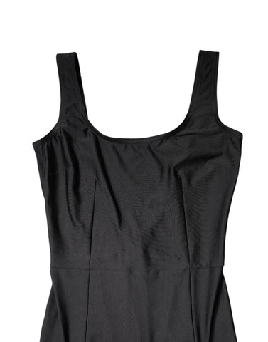 Black Sleeveless Bodycon Women Jumpsuit Dress