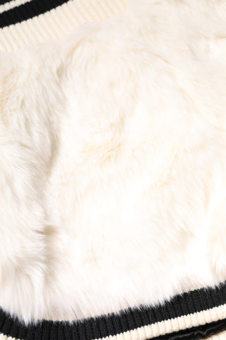 White Faux Fur High Waisted Hot Pants Short