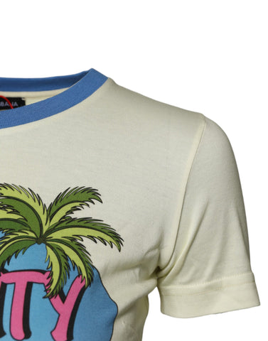 Light Yellow Cotton Short Sleeve T-shirt
