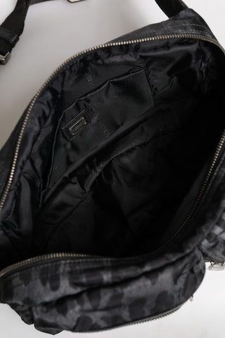 Black Gray Leopard DG Logo Belt Waist Fanny Pack Bag