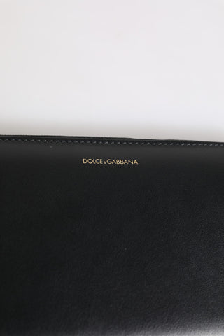 Black Blue Exotic Leather Embossed Continental Wallet