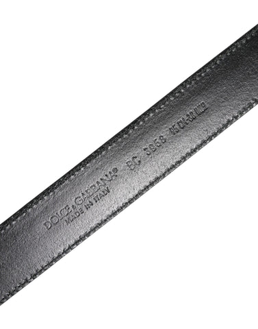 Black Brown Leather Classic Metal Buckle Belt