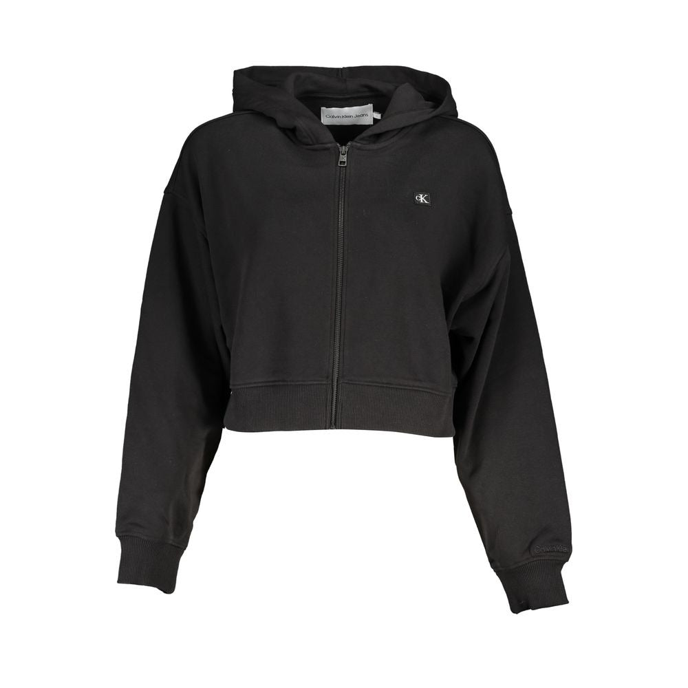 Black Cotton Women's Sweatshirt