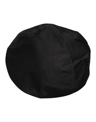 Black Cotton Newsboy Capello Cabbie Hat