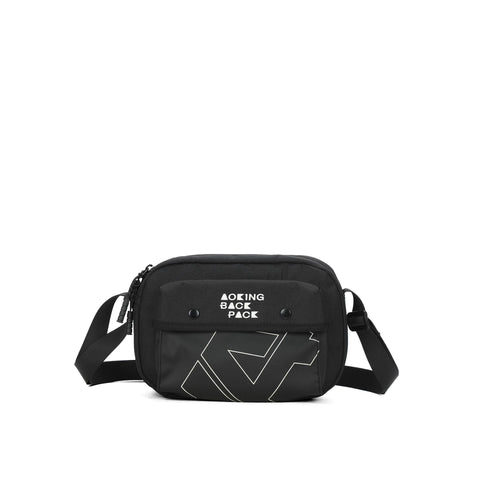 Aoking XK3046-BLACK by Jag Couture London - New York, stylish black handbag with sleek design and gold hardware.