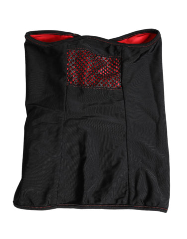 Black Nylon Knitted Neck Warmer Balaclava Scarf