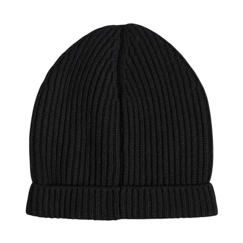 Black Cashmere Knitted Winter Beanie Hat