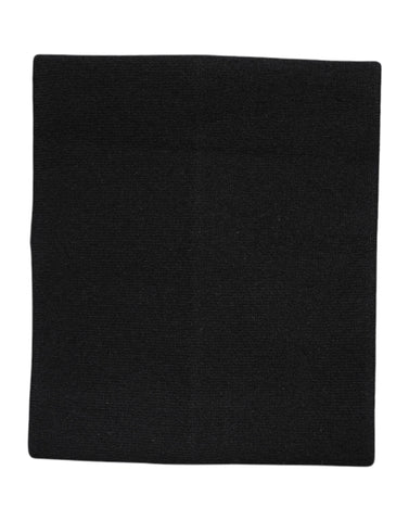 Black Cashmere Knitted Neck Warmer Foulard Scarf