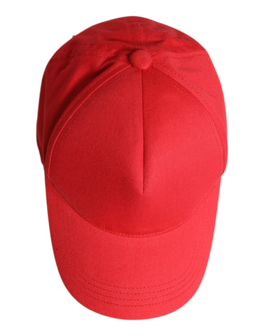 Red Cotton 6 Panels Women Baseball Cap
