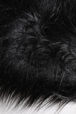 Black Acrylic Fur Womens Bucket Hat
