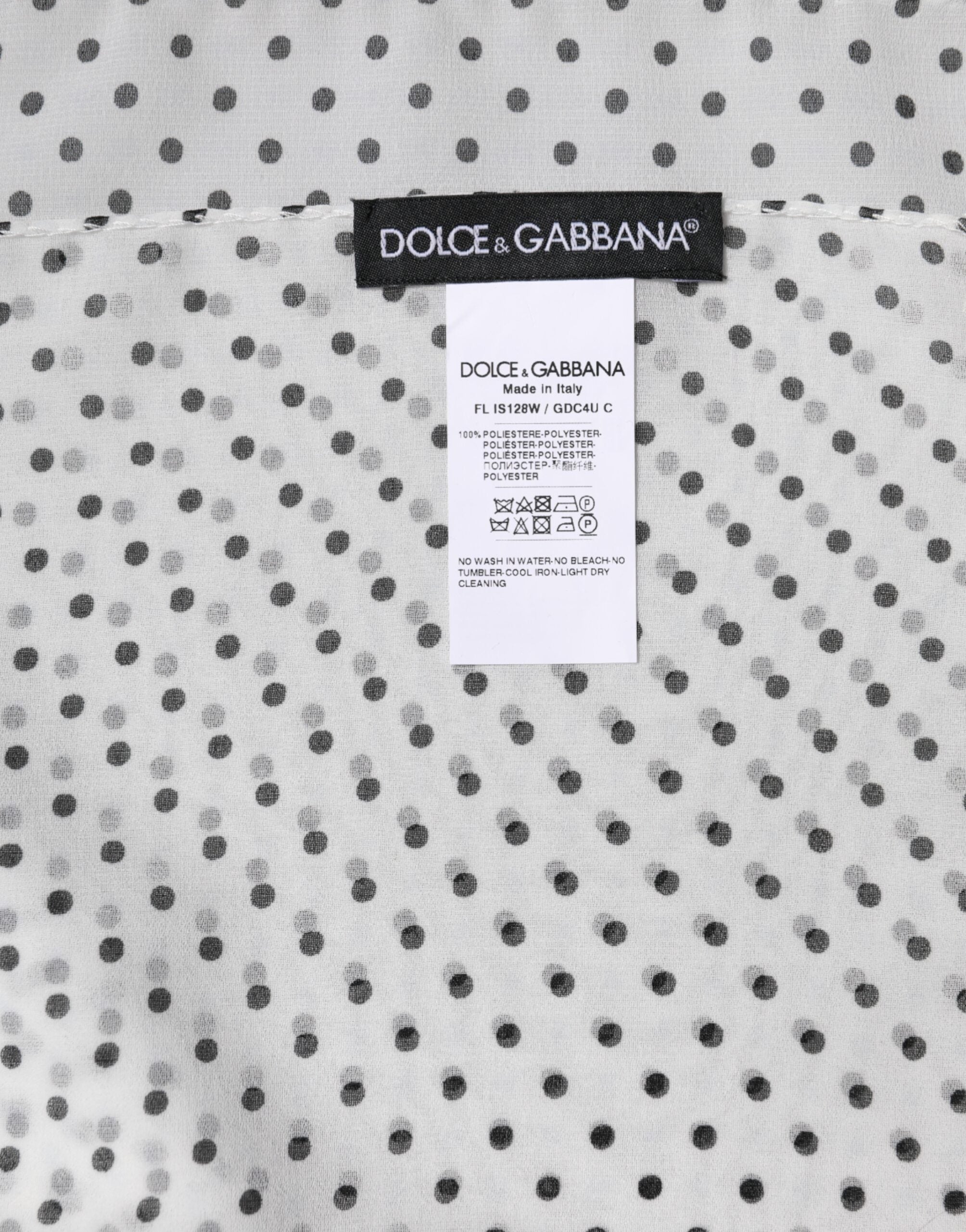 White Polka Dots Polyester Wrap Shawl Scarf
