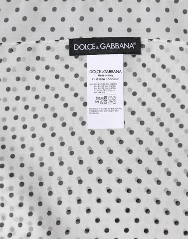White Polka Dots Polyester Wrap Shawl Scarf