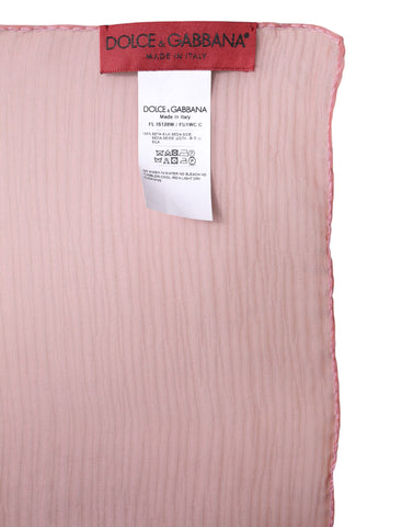 Pink Silk Rectangle Women Wrap Shawl Scarf