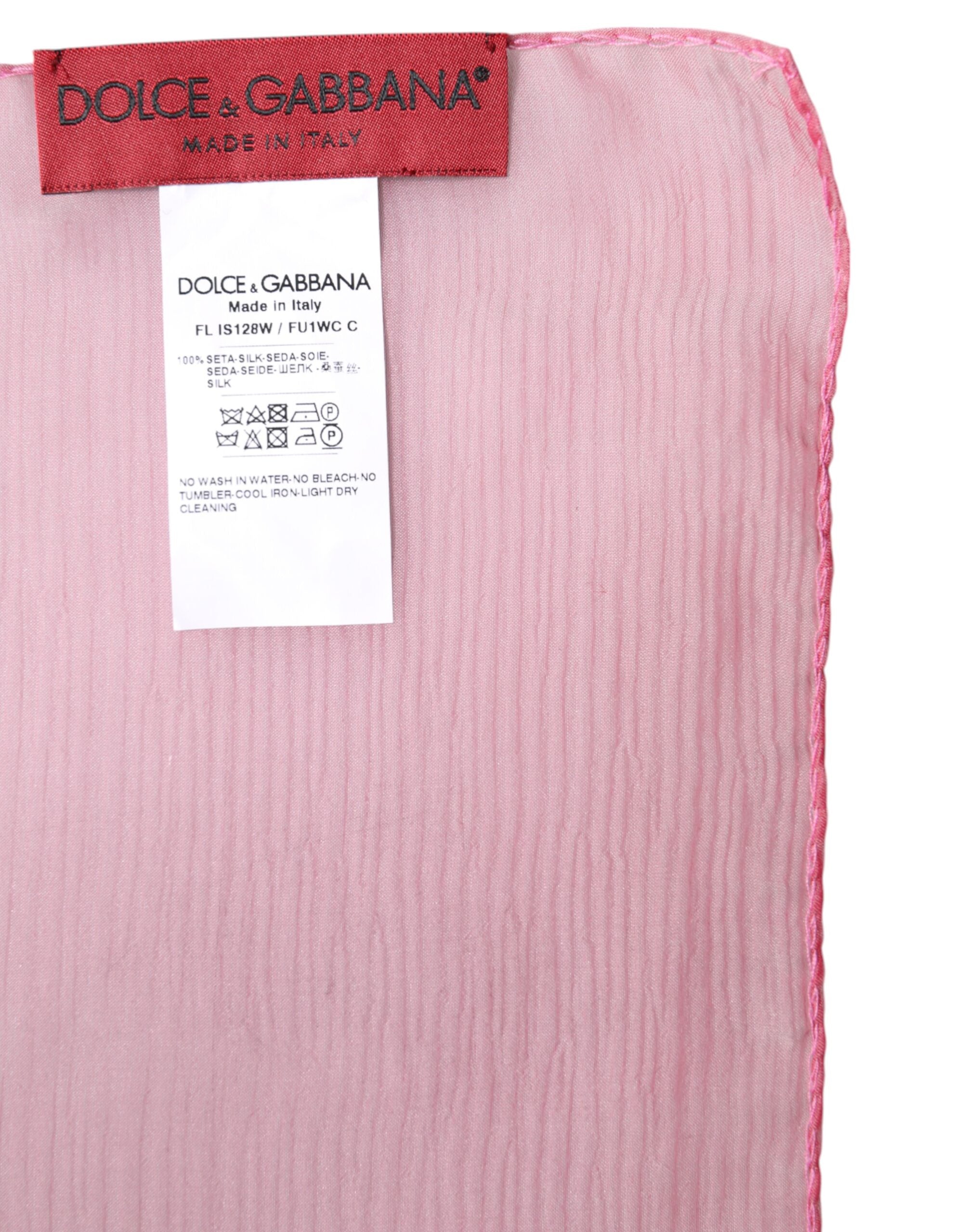 Pink Silk Rectangle Women Wrap Shawl Scarf