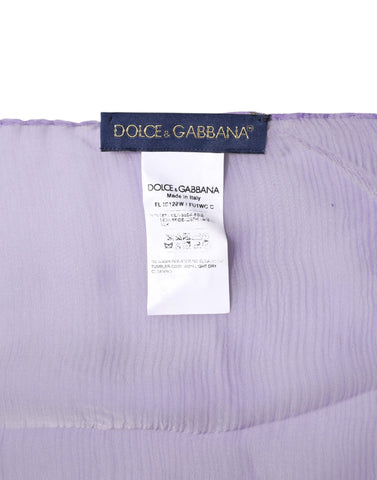 Purple Silk Rectangle Wrap Shawl Scarf