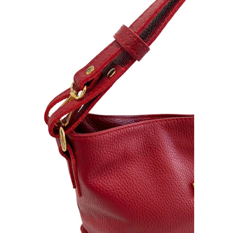 Baldinini Trend IR1818 LUCCA in vibrant red leather, stylish designer shoes with sleek design and quality craftsmanship.