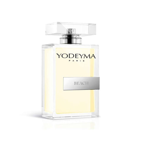 Yodeyma Beach M perfume bottle by Jag Couture London New York, 100ml, elegant glass container with beach-inspired design.
