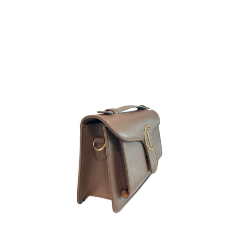 Cristinaeffe CF24FW021 taupe handbag by Jag Couture London with sleek leather finish and modern design.