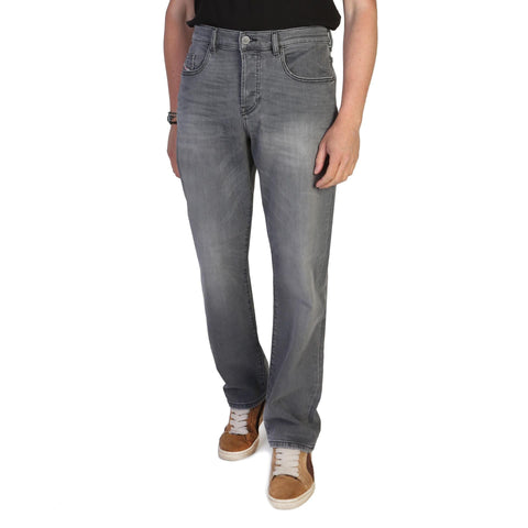 Diesel D-VIKER jeans by Jag Couture London New York, showing the dark blue denim fabric with subtle stitching details