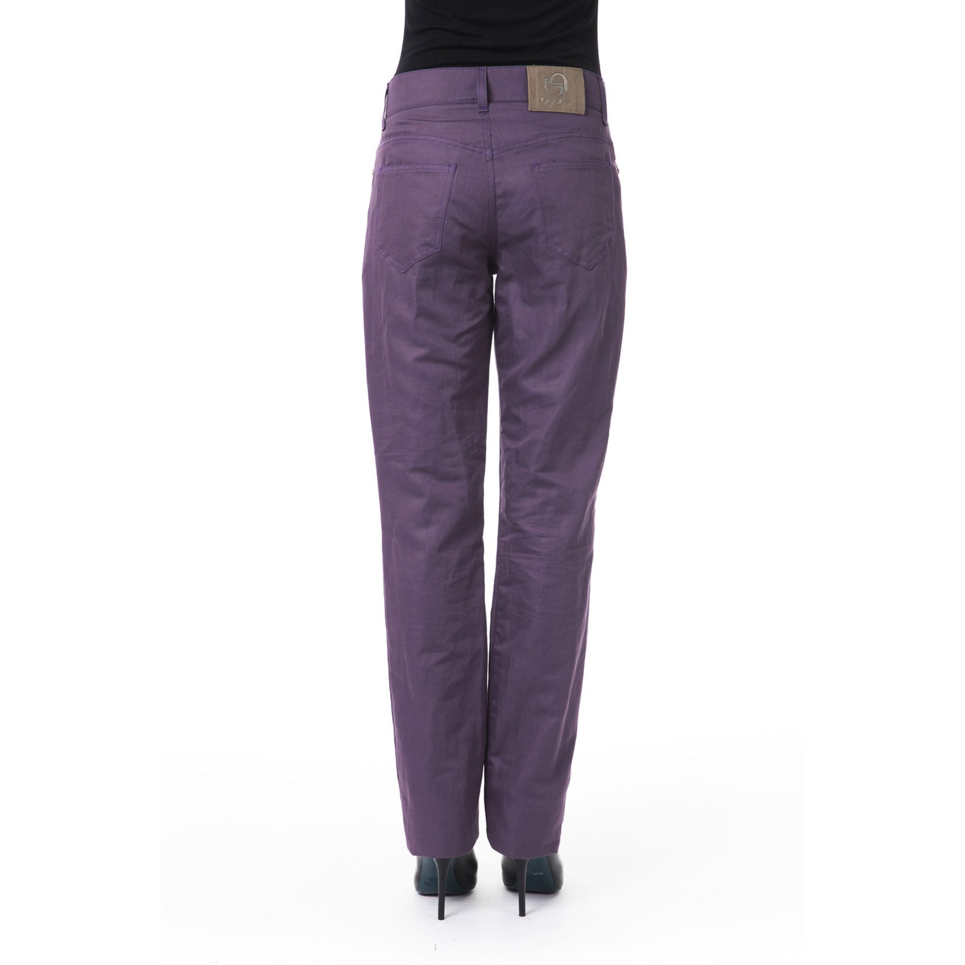 Jag Couture London - New York Byblos A1BED0P115349_330VIOLA elegant silk blouse with floral pattern and vibrant violet color.