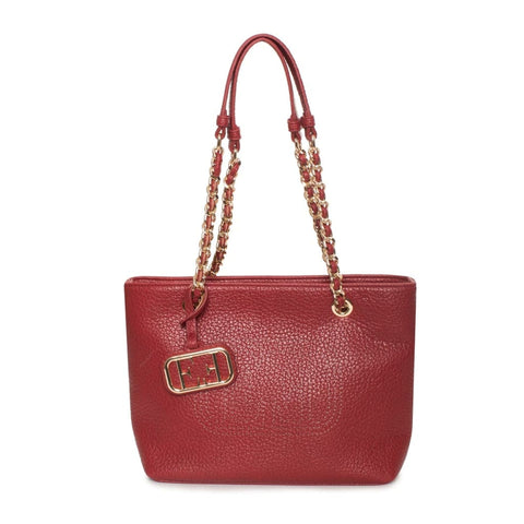 Egon Von Furstenberg Claudia handbag in beige leather with gold hardware, featuring a structured design and top handle.