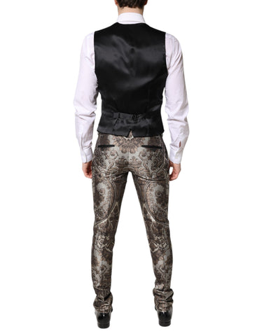 Multicolor Jacquard Single Breasted 3 Piece Suit