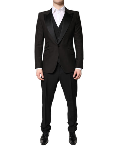 Dark Gray Single Breasted Formal 3 Piece Suit