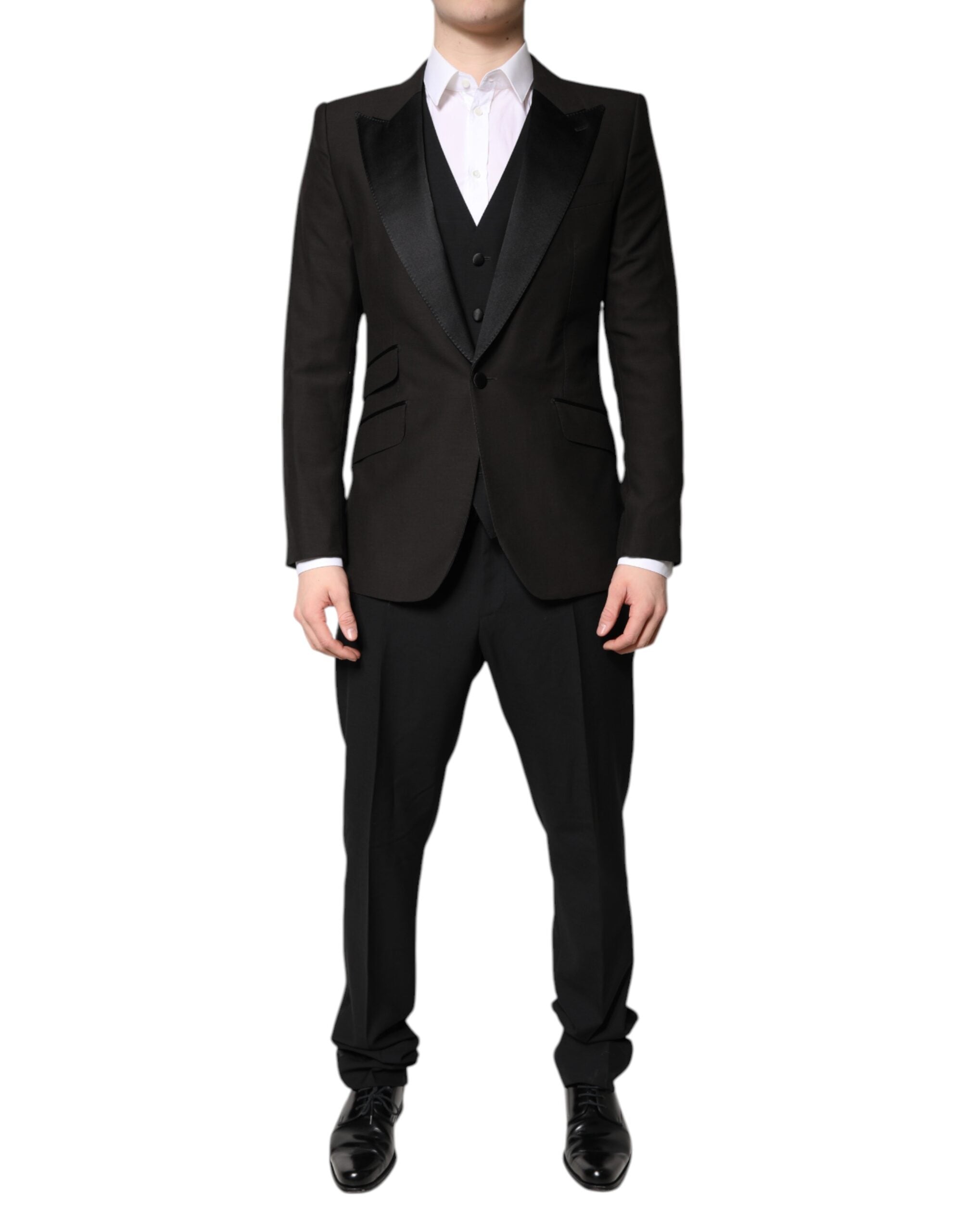 Dark Gray Single Breasted Formal 3 Piece Suit - Jag Couture London