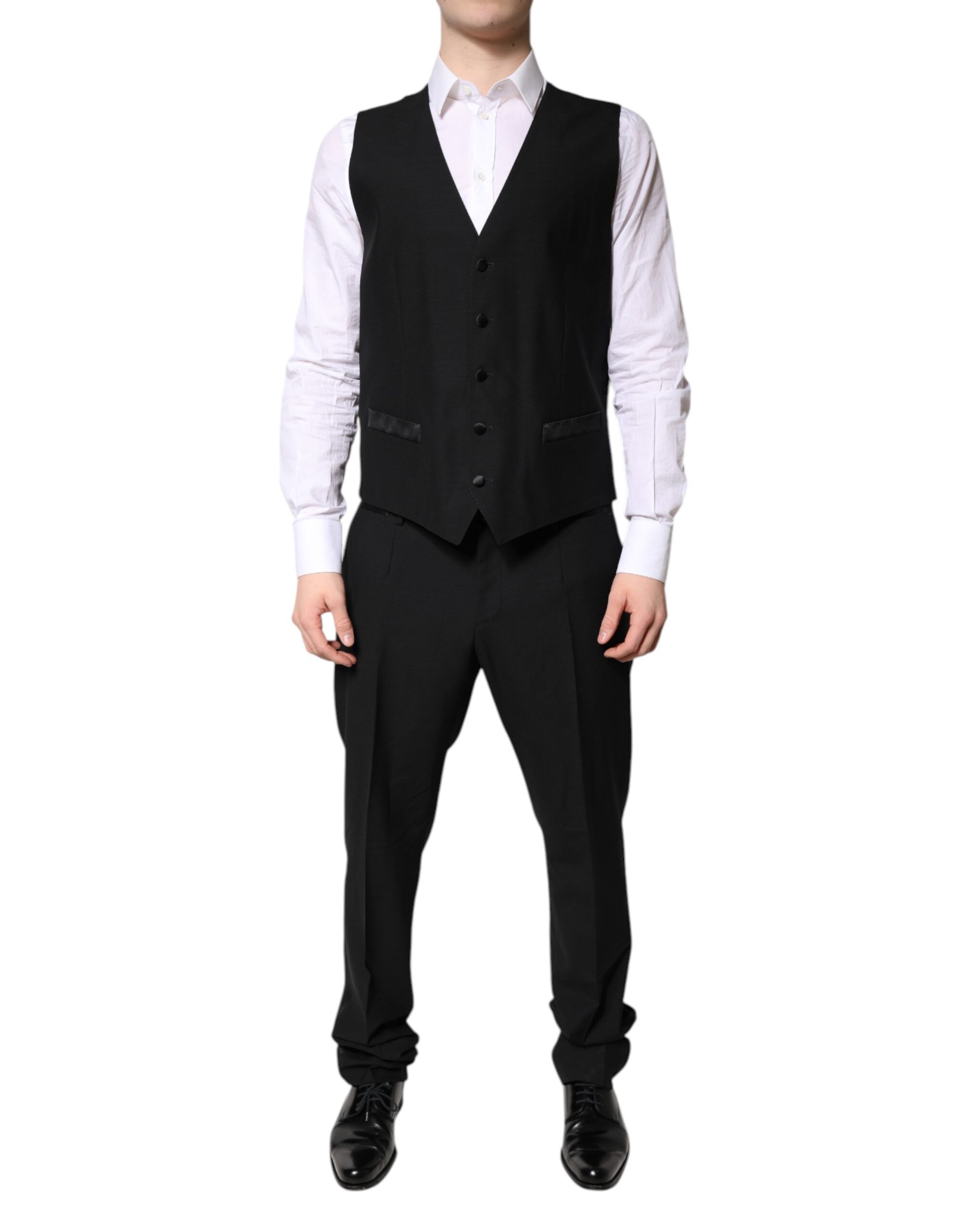 Dark Gray Single Breasted Formal 3 Piece Suit