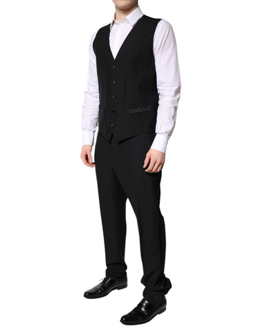 Dark Gray Single Breasted Formal 3 Piece Suit