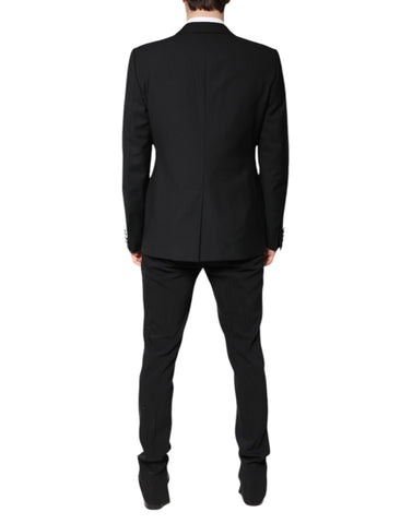 Black Wool Single Breasted Blazer Jacket