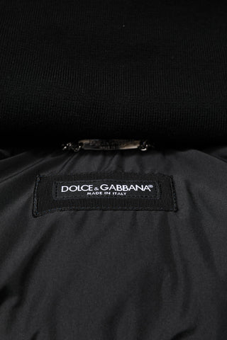 Blue Logo Full Zip Hooded Quilted Jacket