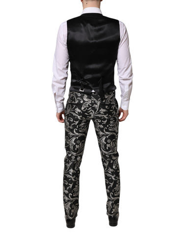 Dark Gray MARTINI Jacquard Men 3 Piece Suit